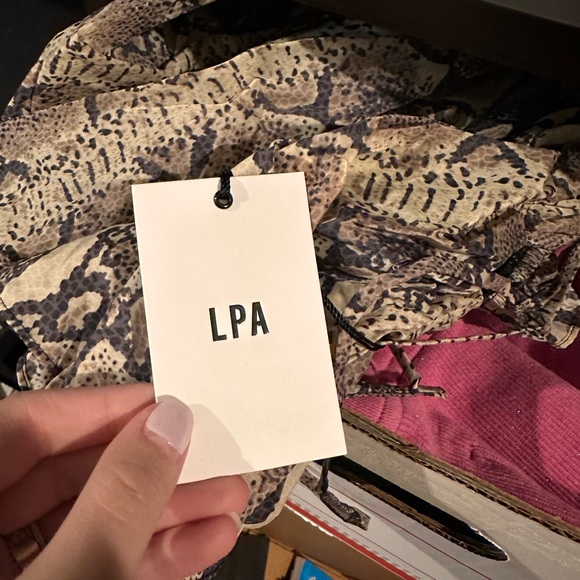 NEW! LPA REVOLVE HALIMA Animal Snake Printed Stringed Dress Size S - Picture 2 of 4